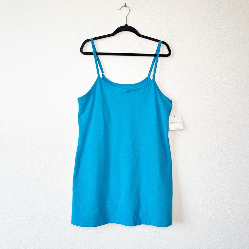 Beyond Yoga Cali Blue Heather Spacedye Essence Dress Built in Shorts Size XL NEW - Picture 4 of 8